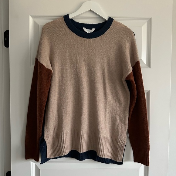 Time & True Super Soft Colorblock Sweater - Picture 1 of 4